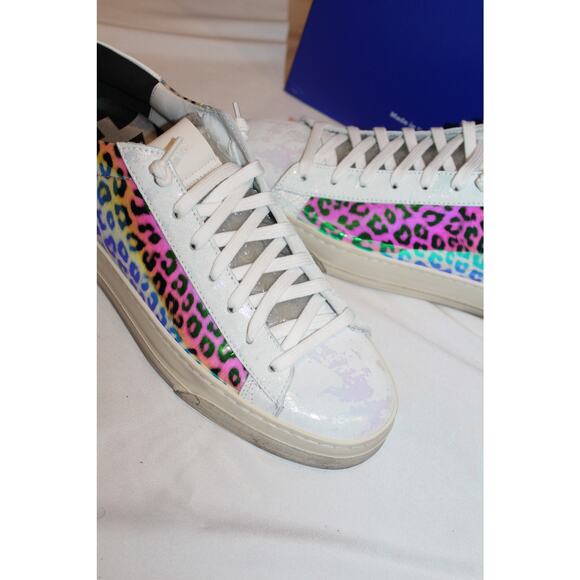 NIB P448 Women's Sneakers SIZE 38. Iridescent leopard 🐆 - Picture 2 of 6